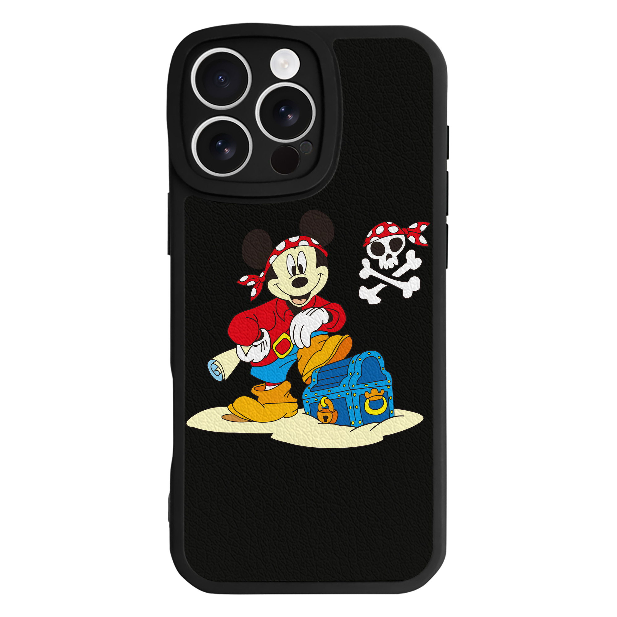 （画像用） ミッキーマウス Mickey Mouse 【iPhone 16シリーズ対応】シリコンスマホケース（レザー調） 材質：シリコン